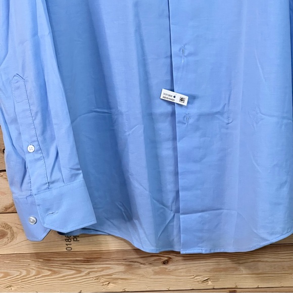 GEOFFREY BEENE Blue Stretch Collar Regular Fit Button Down Shirt NWT Mens size L - Picture 3 of 11